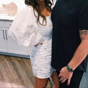 For Love and Lemons White Smocked Dress
